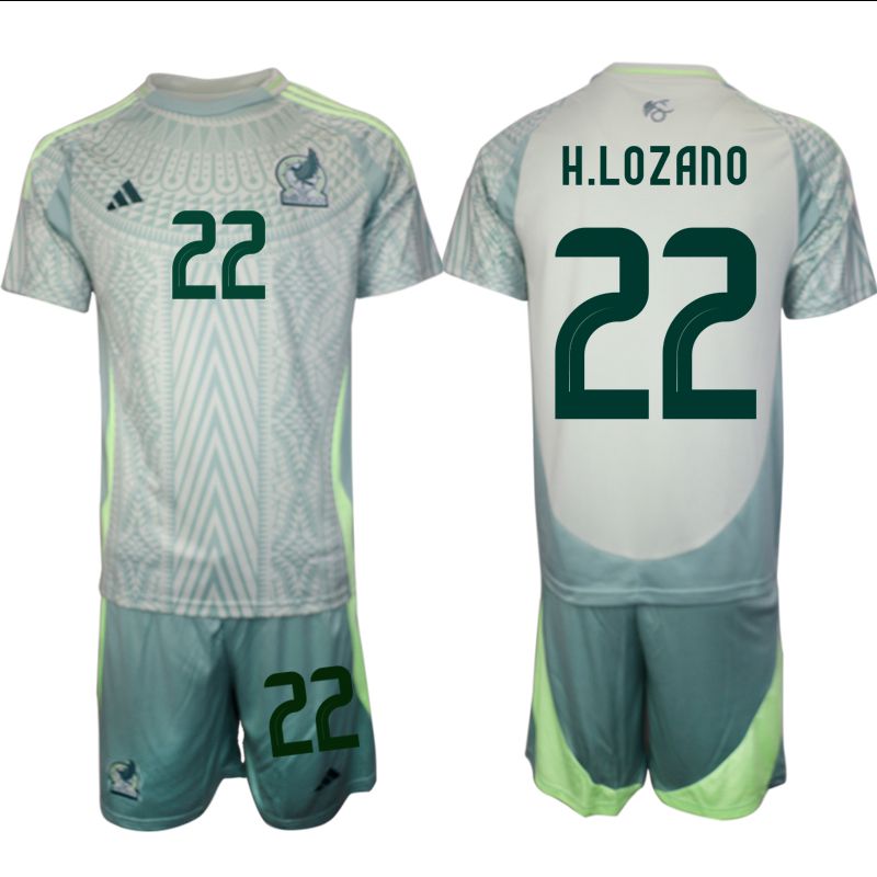 Men 2024-2025 Season Mexico away green #22 Soccer Jersey